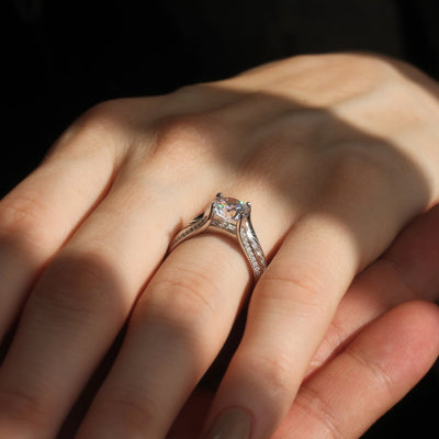 Crossover Radiance Engagement Ring