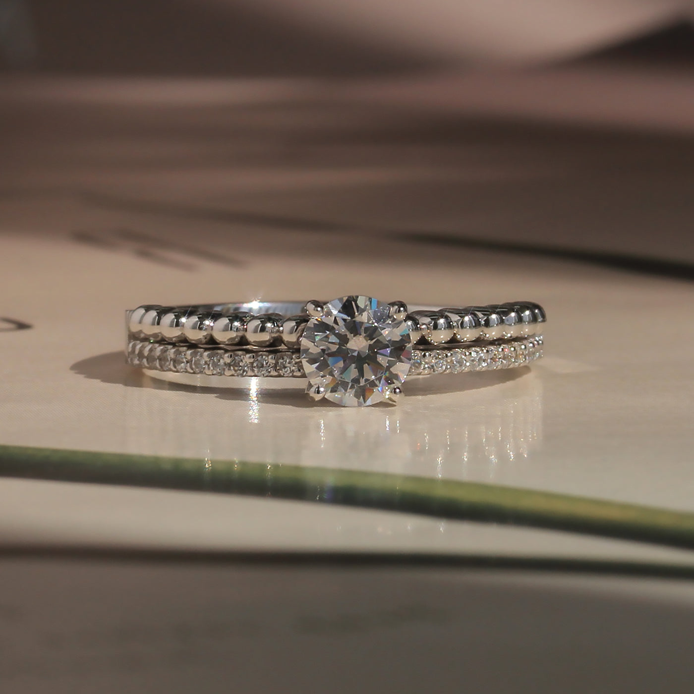 Eternal Brilliance: Duo-Band Engagement Ring