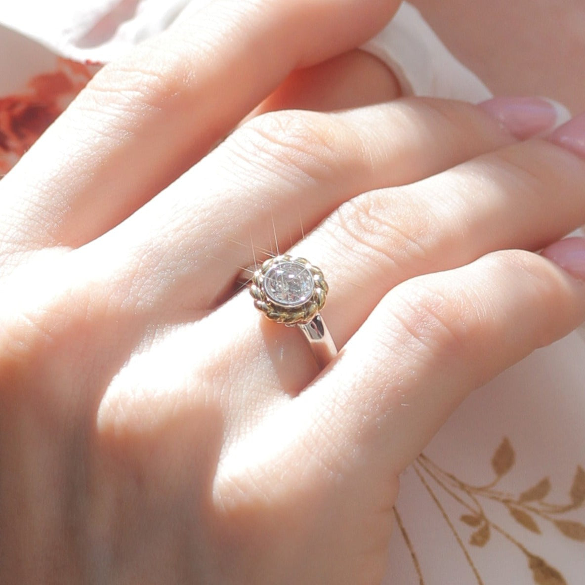 The Celestial Bloom Solitaire Ring