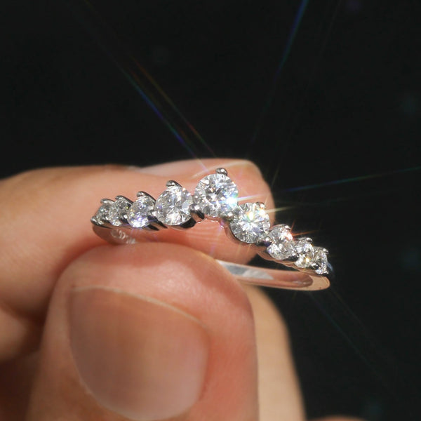 Crown's Embrace Curved Ring