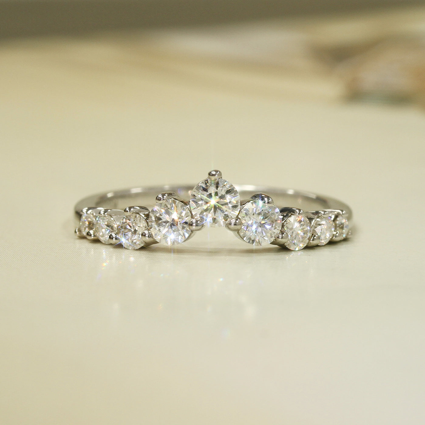 Crown's Embrace Curved Ring