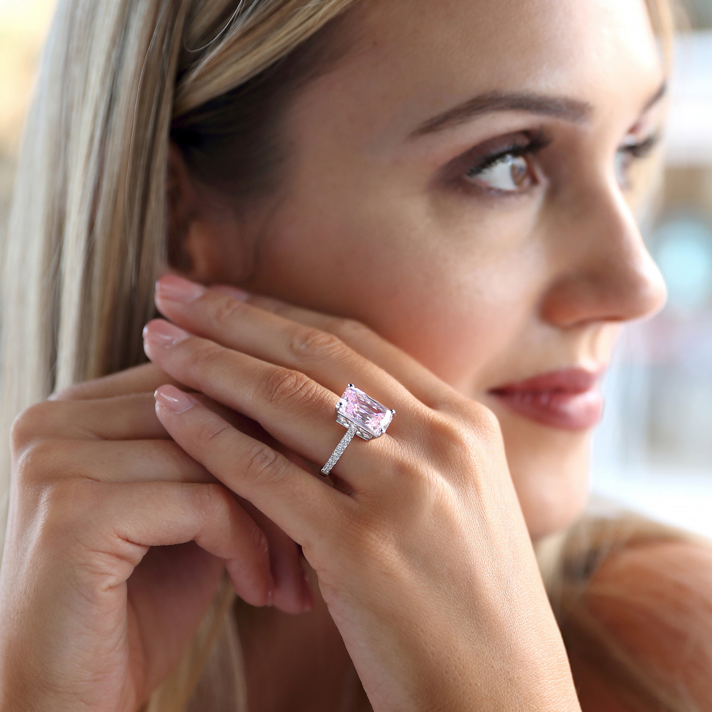 Pink Stone Rings