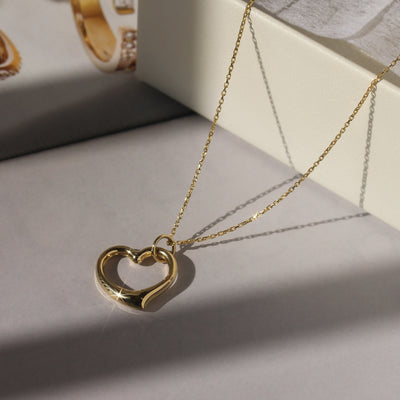 Chic Puffed Heart Necklace