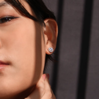 Elegant 2-Carat Illusion Halo Earrings