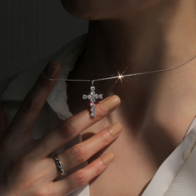 Sacred Heart Cross Necklace