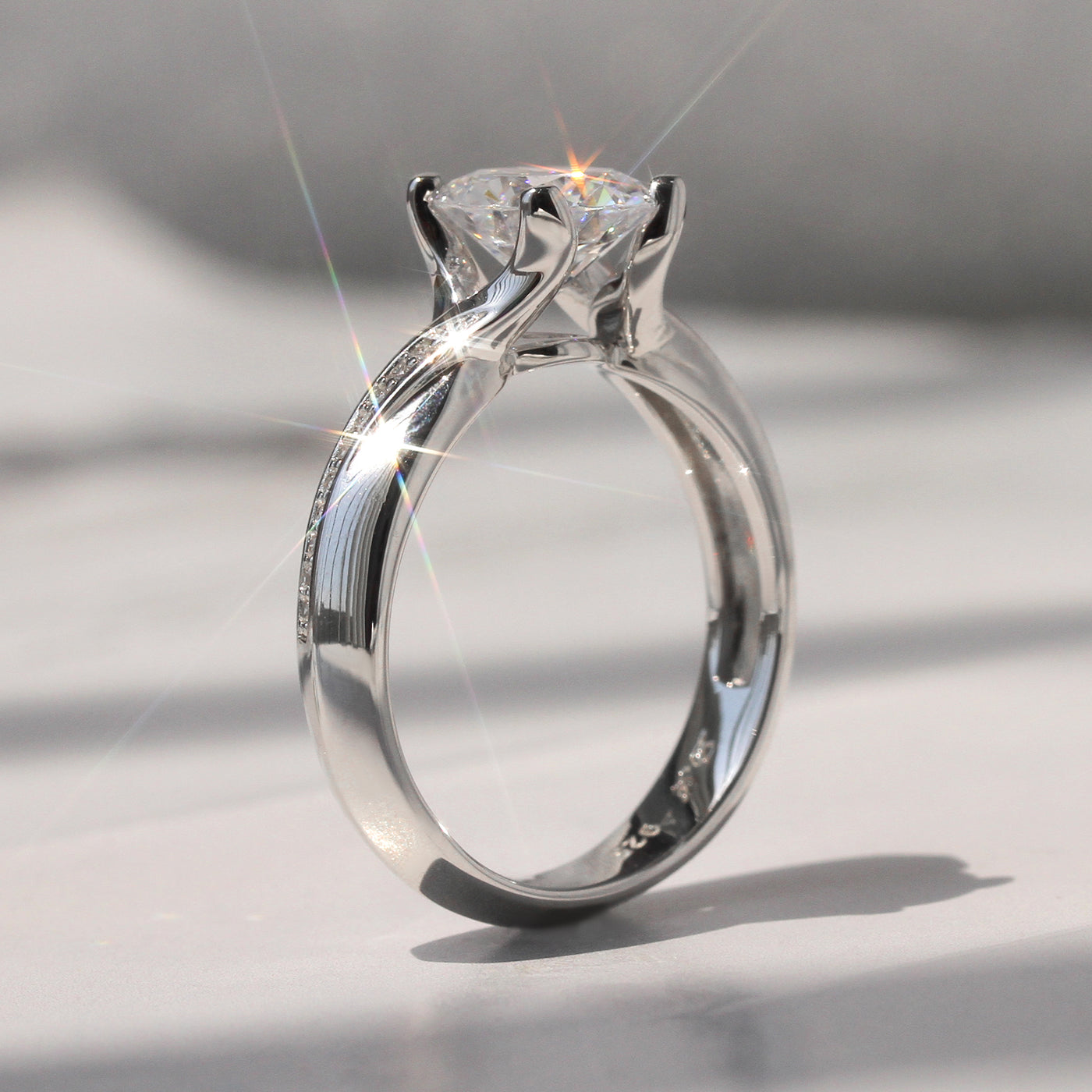 2 CT Solitaire Bypass Ring