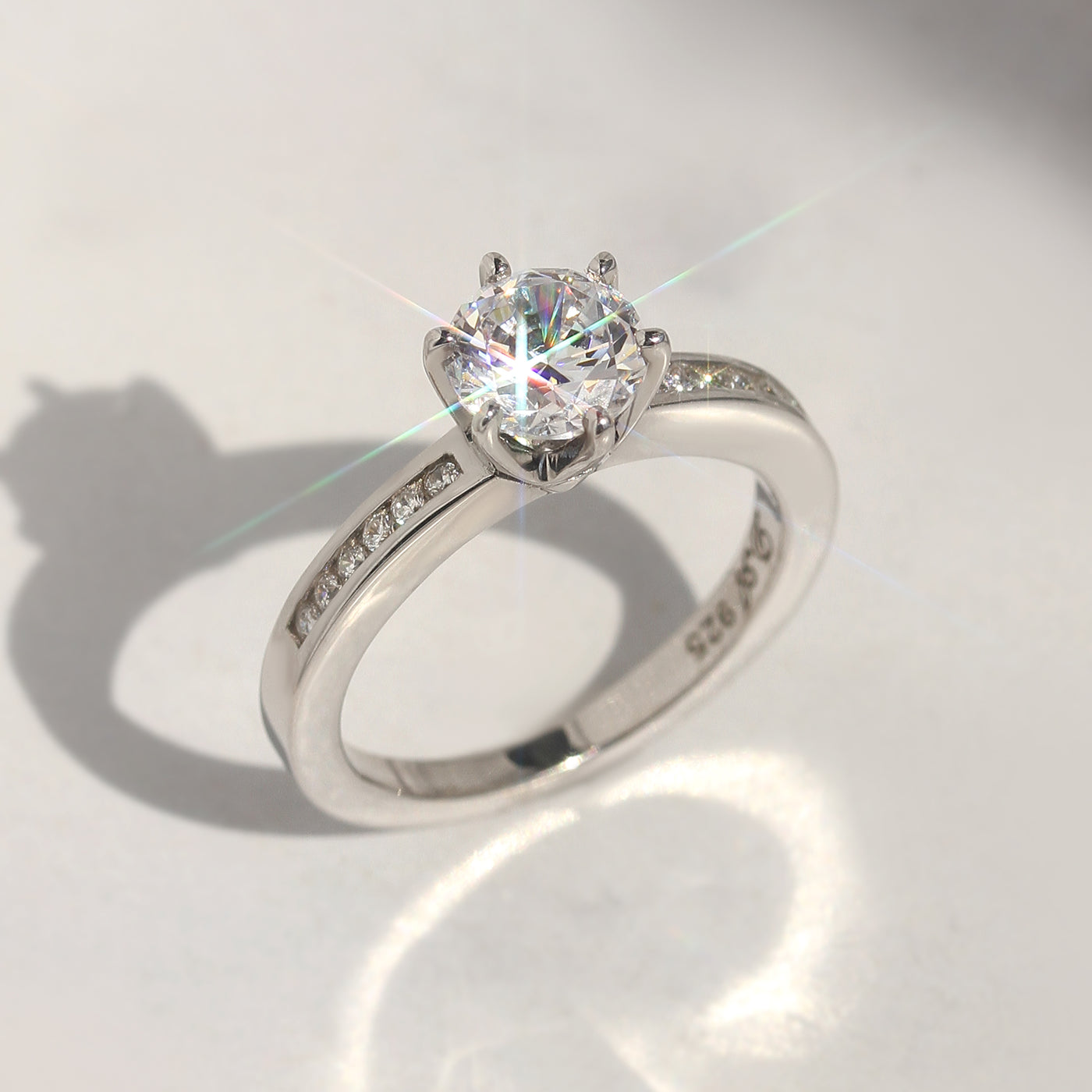 Classic Channel Solitaire Ring