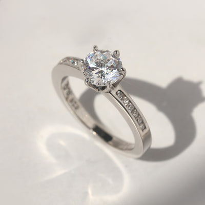 Classic Channel Solitaire Ring