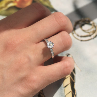 Classic Channel Solitaire Ring