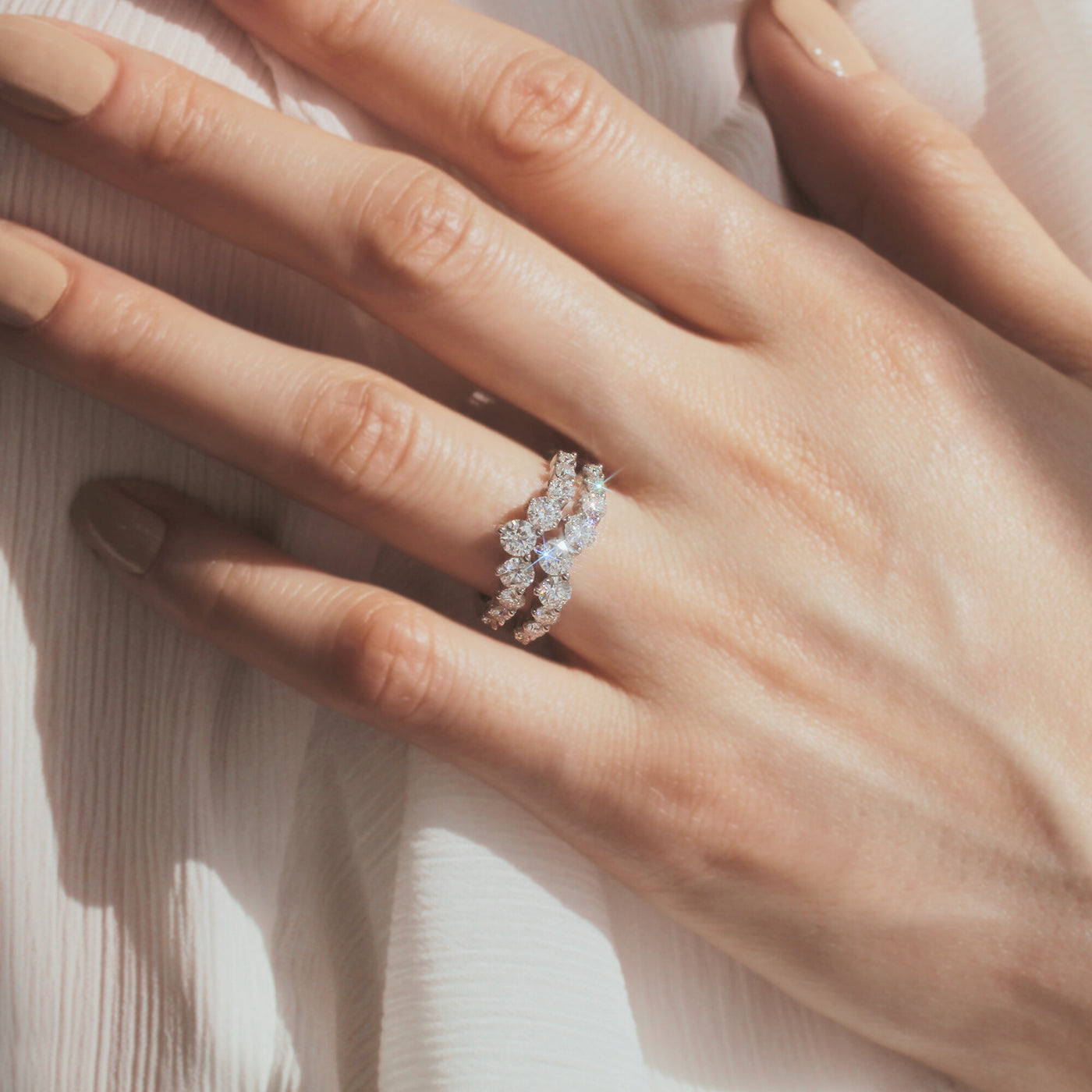 Crown's Embrace Curved Ring