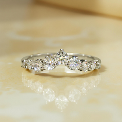 Crown's Embrace Curved Ring