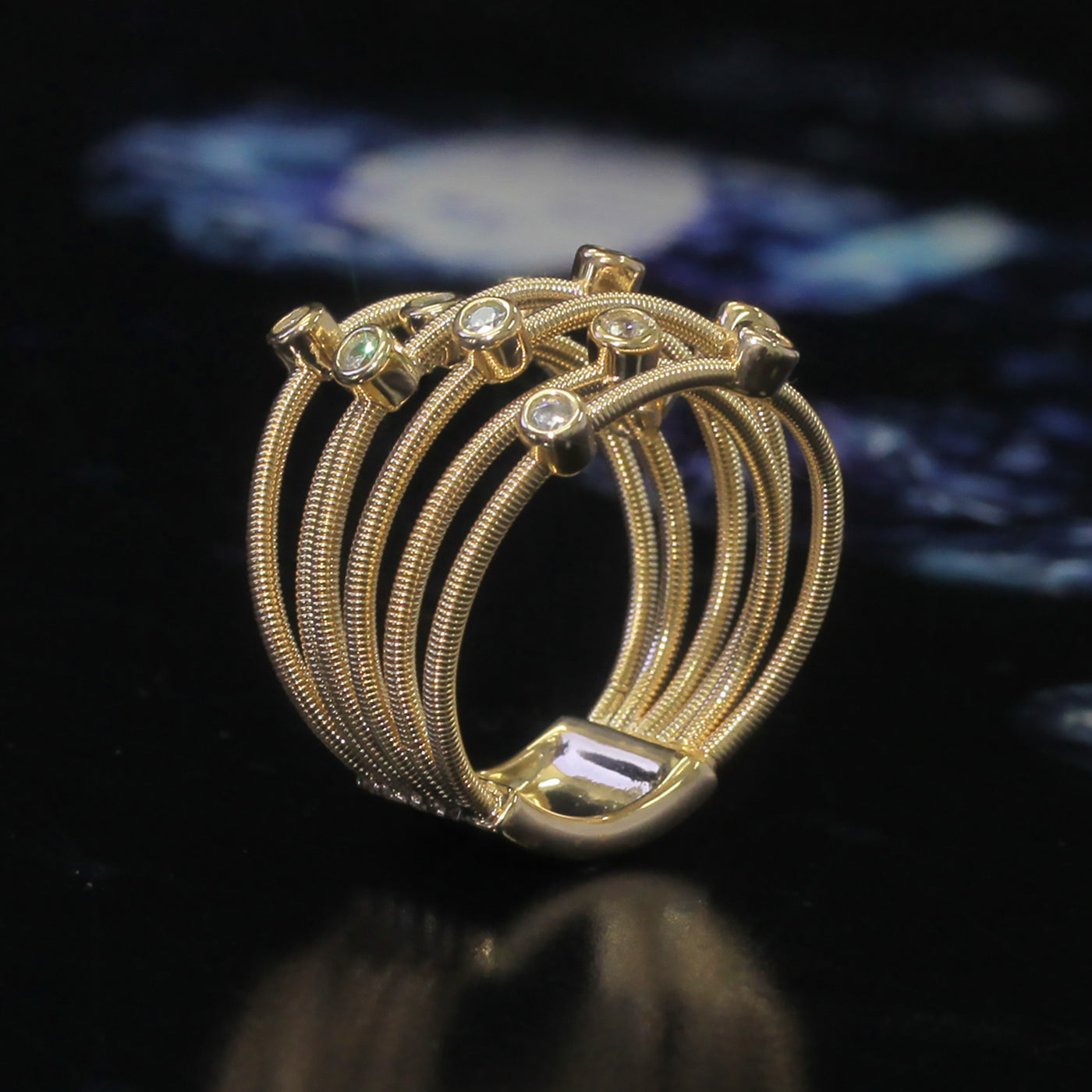 Sterling Silver Lavish Modern Style Wire Design Ring