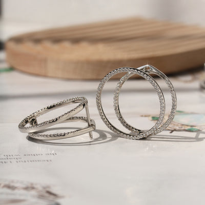 Stylish Double Circle Earrings