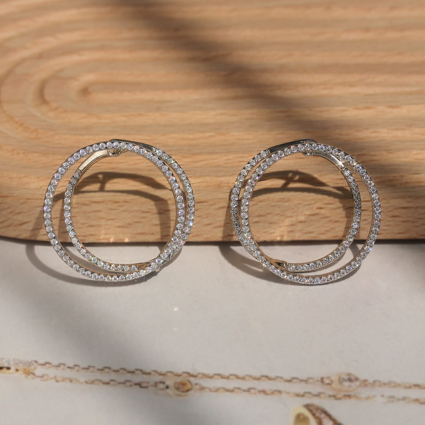 Stylish Double Circle Earrings