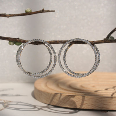 Stylish Double Circle Earrings