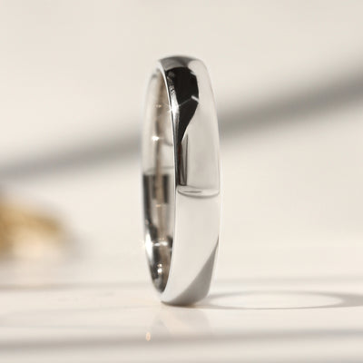 Solid 14K white gold and Legacy Dome Band with high-polished finish, available in multiple widths.