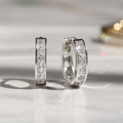 Princess Huggie Hoop Earrings