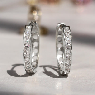 Princess Huggie Hoop Earrings