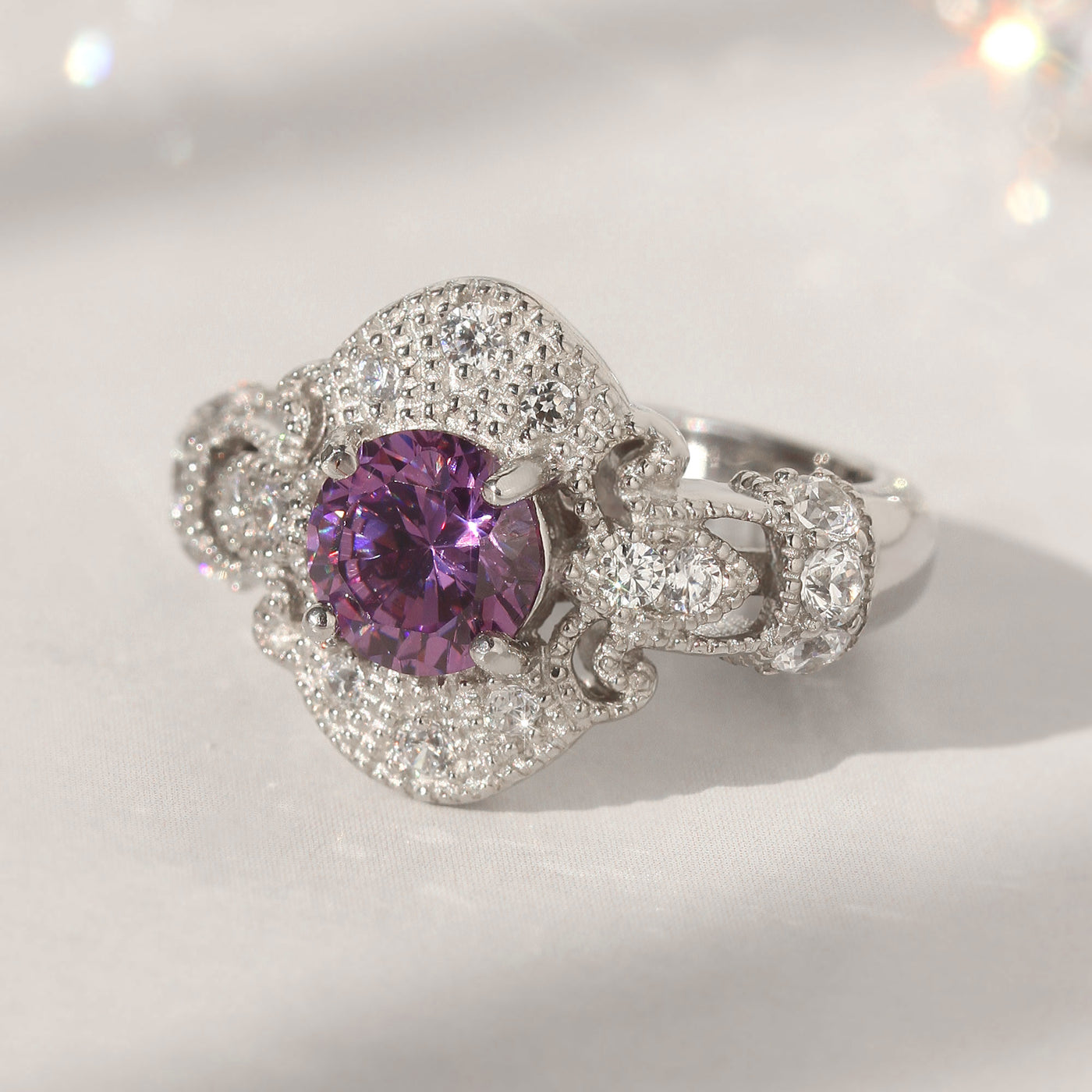 Royal Fleur Purple Ring