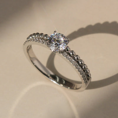 Eternal Brilliance: Duo-Band Engagement Ring