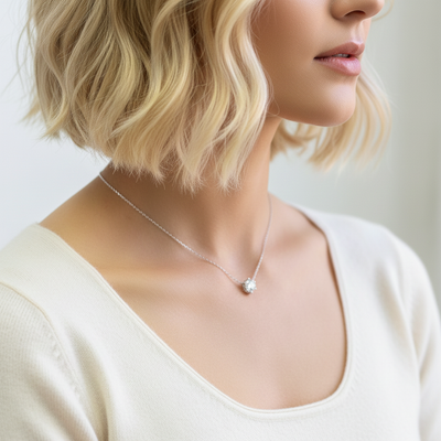 Aura Solitaire Necklace