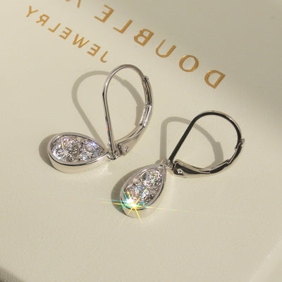 Two-Stone Teardrop Earrings