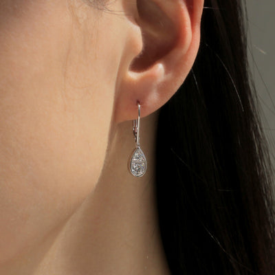 Two-Stone Teardrop Earrings