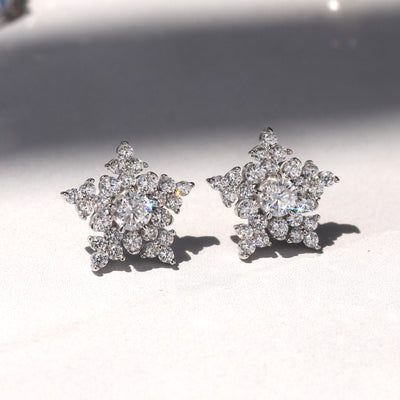 Snowflake Stud Earrings