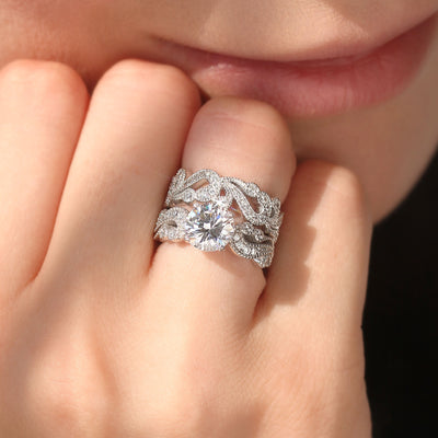 Classic Fretwork Infinite Ring Set