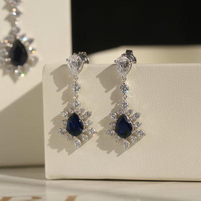 Regal Blue: Sapphire-Color Jewelry Set