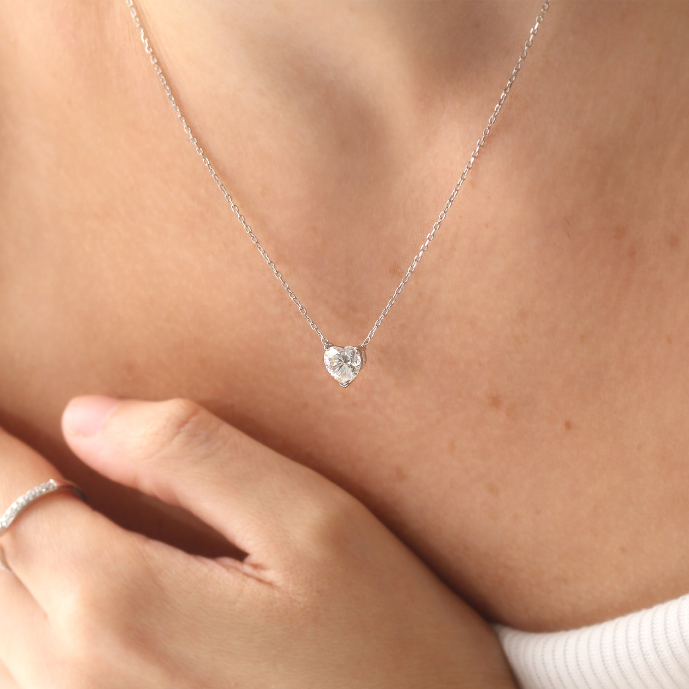 1.2 CT Heart Solitaire Necklace