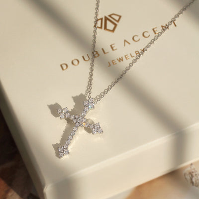 Victorian Diamond Cross Necklace