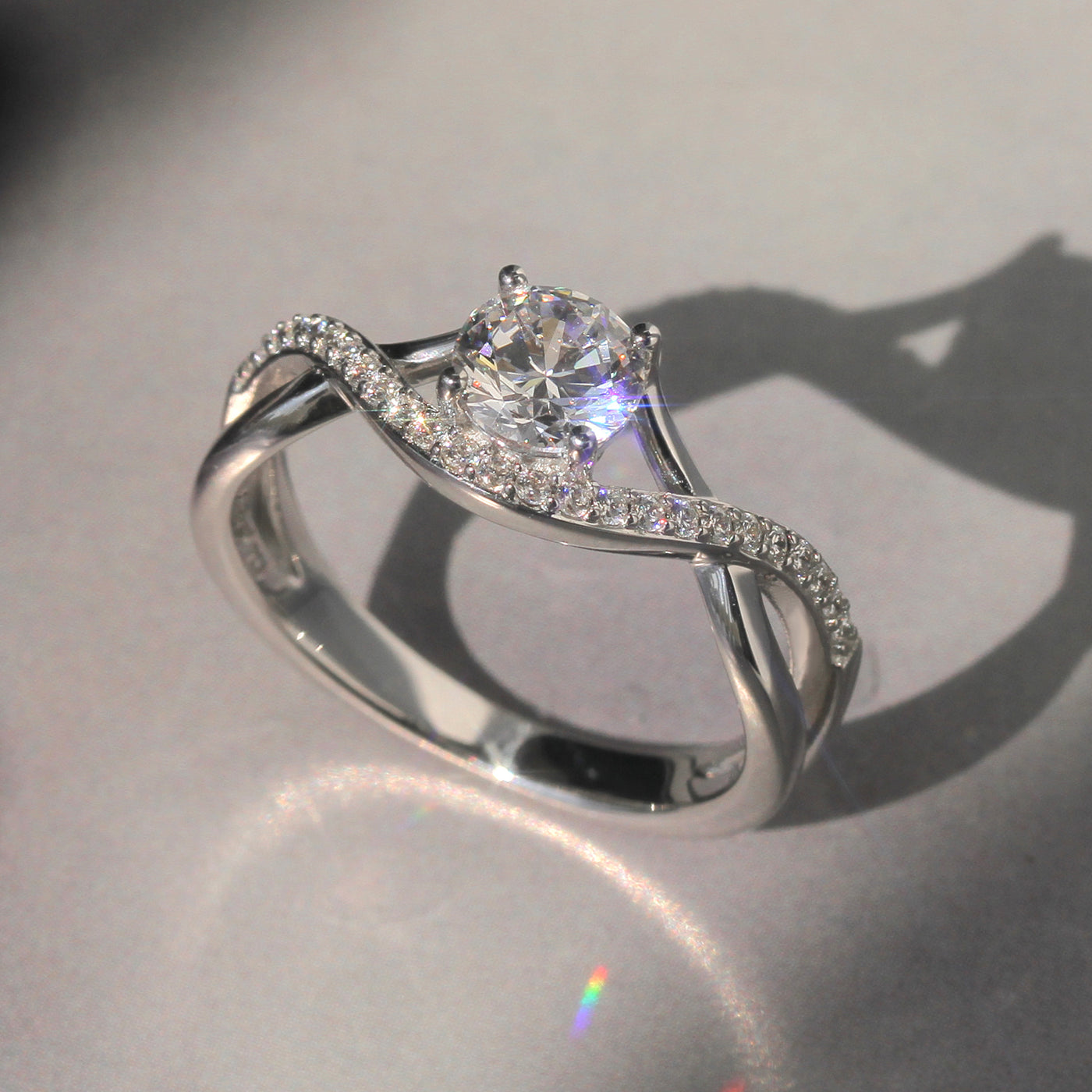 Eternal Chic Infinity Engagement Ring, 1 CT