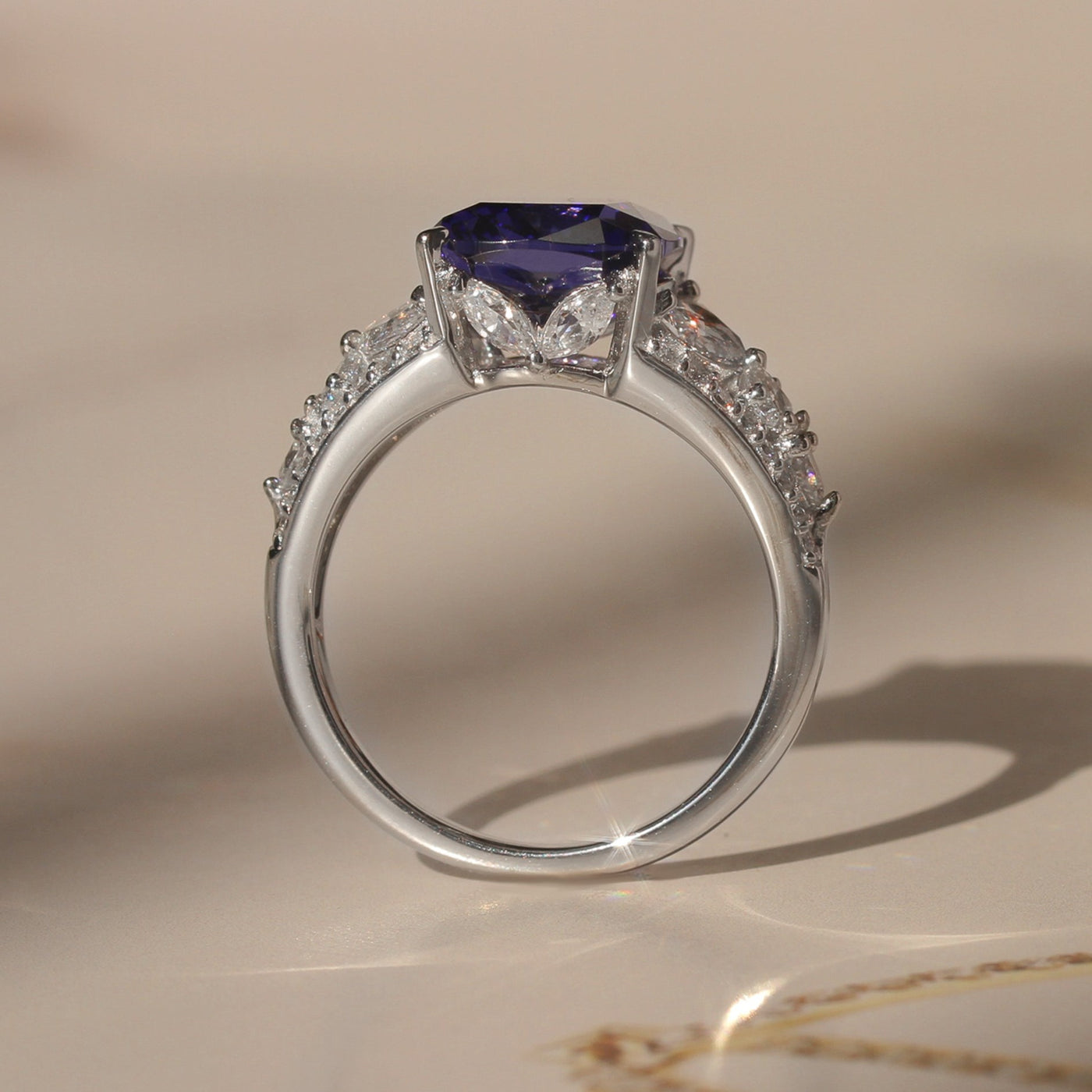Crafted for Confidence: Radiant Mystique Blue Tanzanite Ring