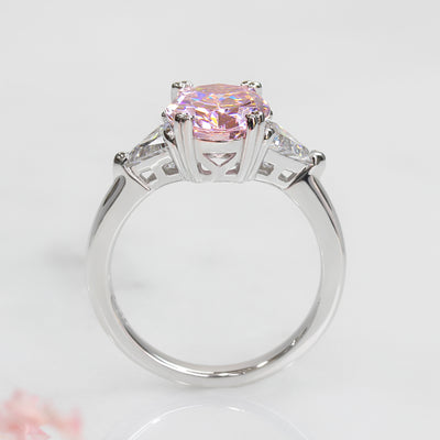 Chic Pink Cocktail Ring: Oval Pink Romance Ring