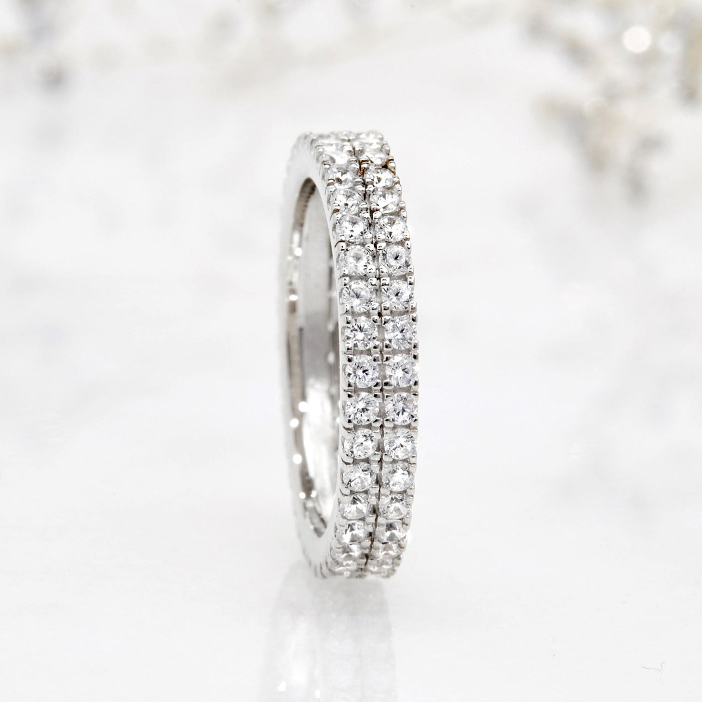 Flat Style 3mm Two Row Full Eternity Band