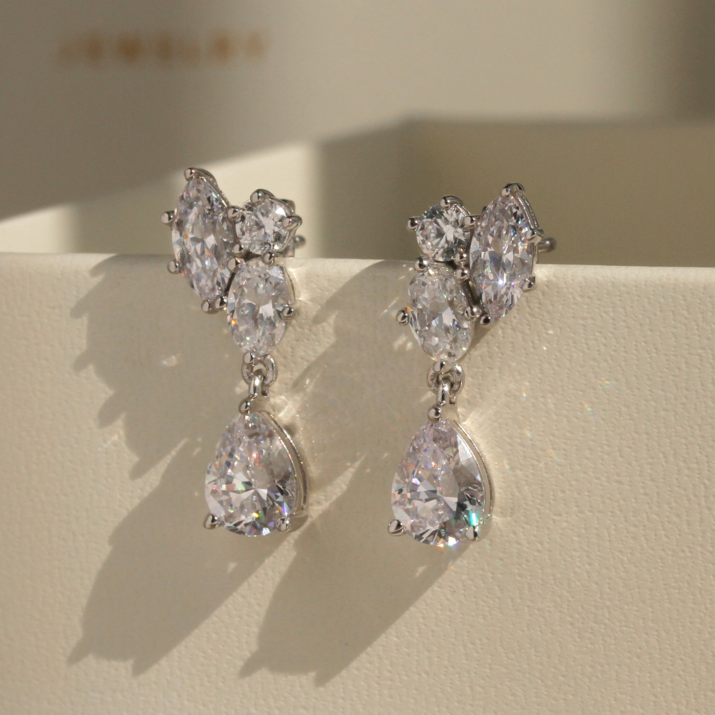 Dewdrop Elegance: Bridal Moissanite Earrings