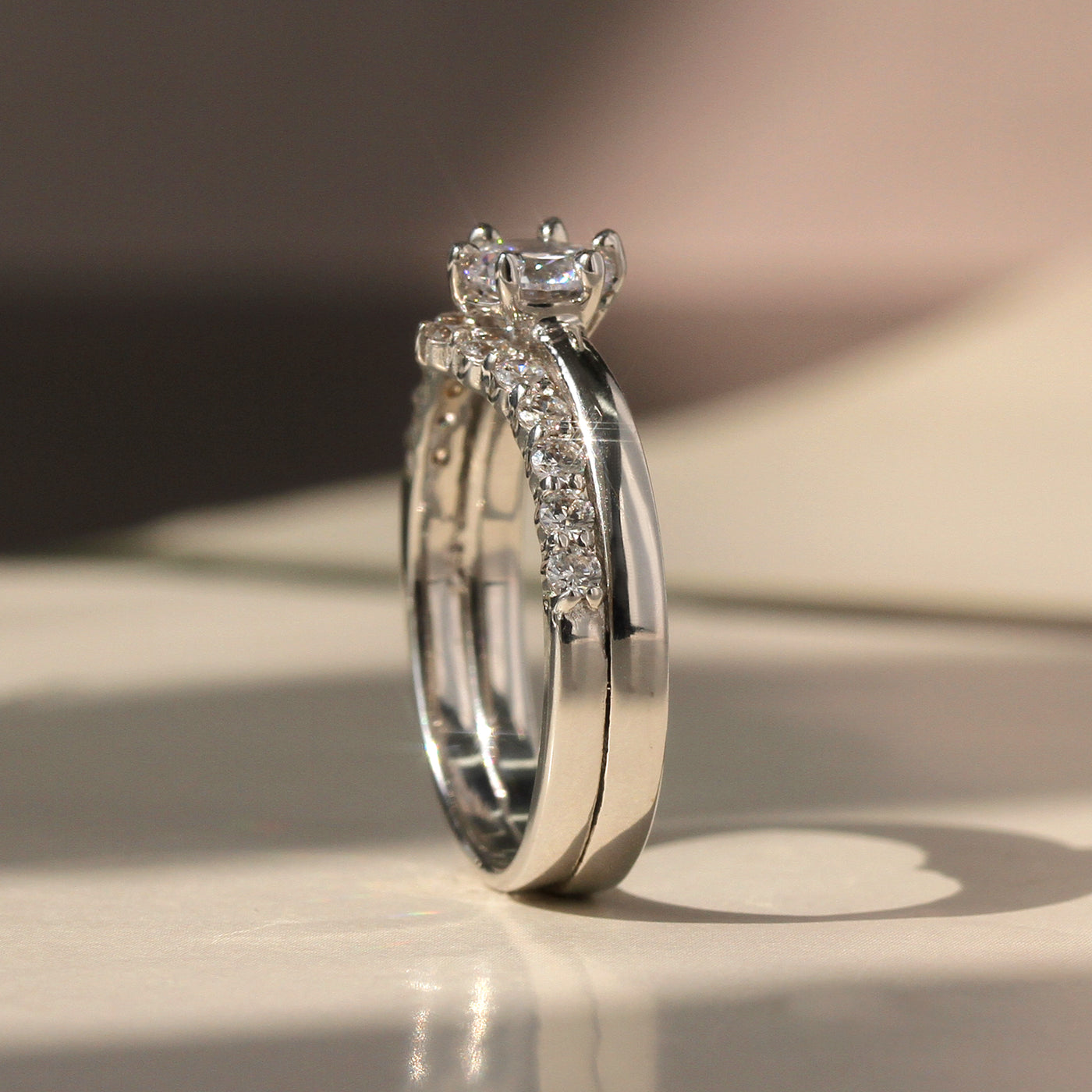 Elegant CrownGlow: Solitaire Engagement Ring