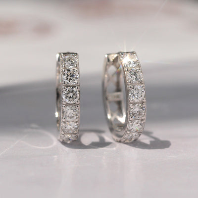 Starlit Diamond Huggie Hoops