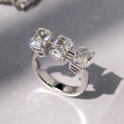 Triple Radiance Radiant Diamond Ring