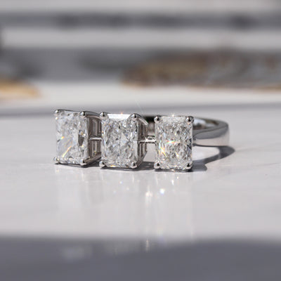 Triple Radiance Radiant Diamond Ring