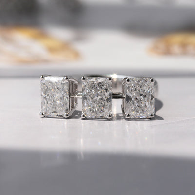 Triple Radiance Radiant Diamond Ring