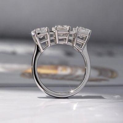 Triple Radiance Radiant Diamond Ring