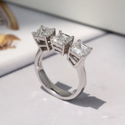 Triple Radiance Asscher Diamond Ring