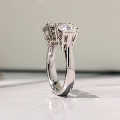 Triple Radiance Asscher Diamond Ring