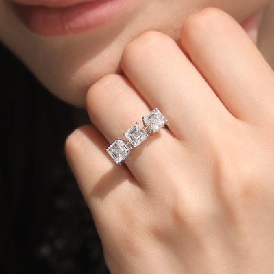 Triple Radiance Asscher Diamond Ring