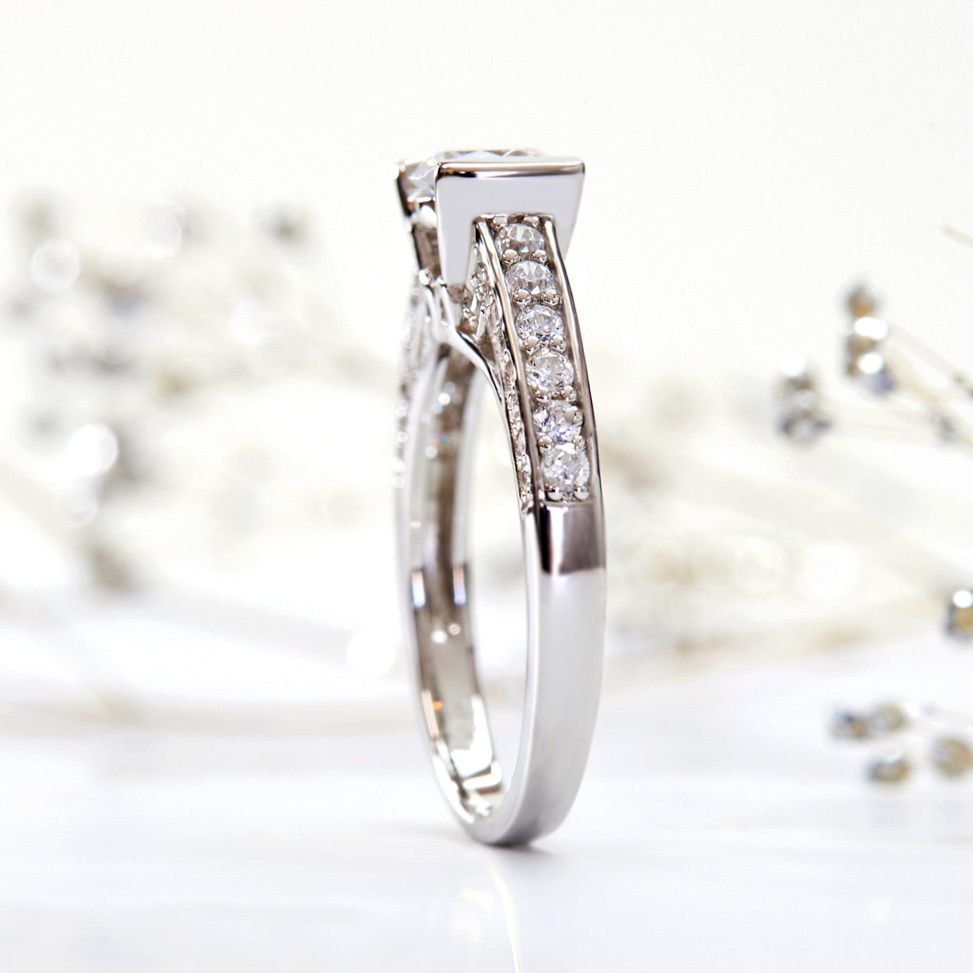 Tri-Sparkle Elegance Half-Carat Ring