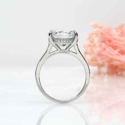 Oval Embrace Hidden Halo Ring