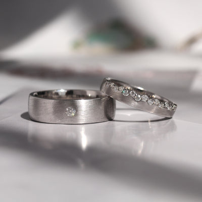 Luxury Couple Rings: Forever Bond Floral Band