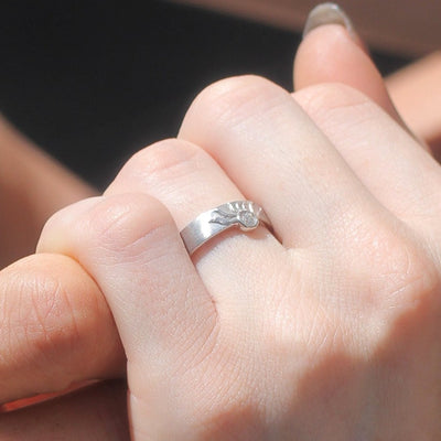 Forever Bond: Sun-Inspired Wedding Rings